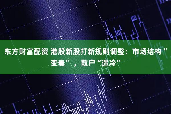 东方财富配资 港股新股打新规则调整：市场结构“变奏” ，散户“遇冷”