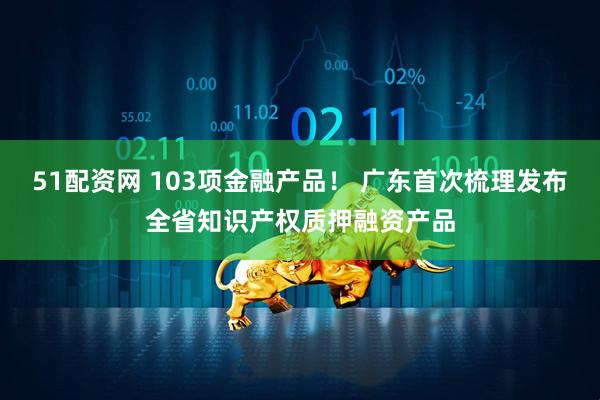 51配资网 103项金融产品！ 广东首次梳理发布全省知识产权质押融资产品