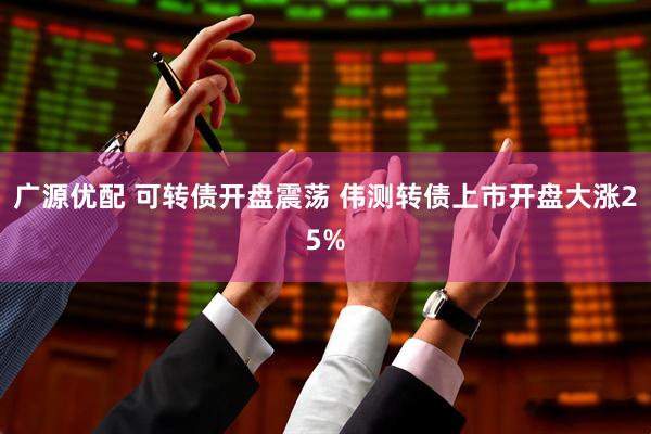 广源优配 可转债开盘震荡 伟测转债上市开盘大涨25%